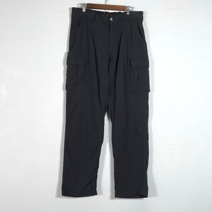 Duluth Trading Dry On The Fly Cargo Pant Men Sz Lx34 Black Stretch Relaxed Fit